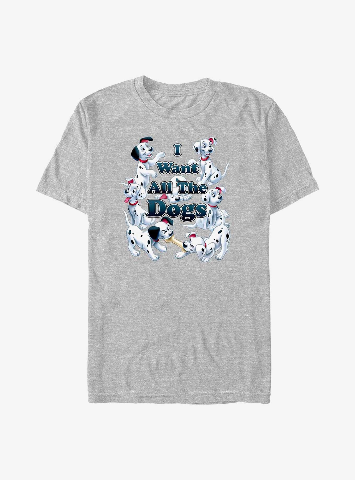 Disney 101 Dalmatians I Want All The Dogs T-Shirt, ATH HTR, hi-res