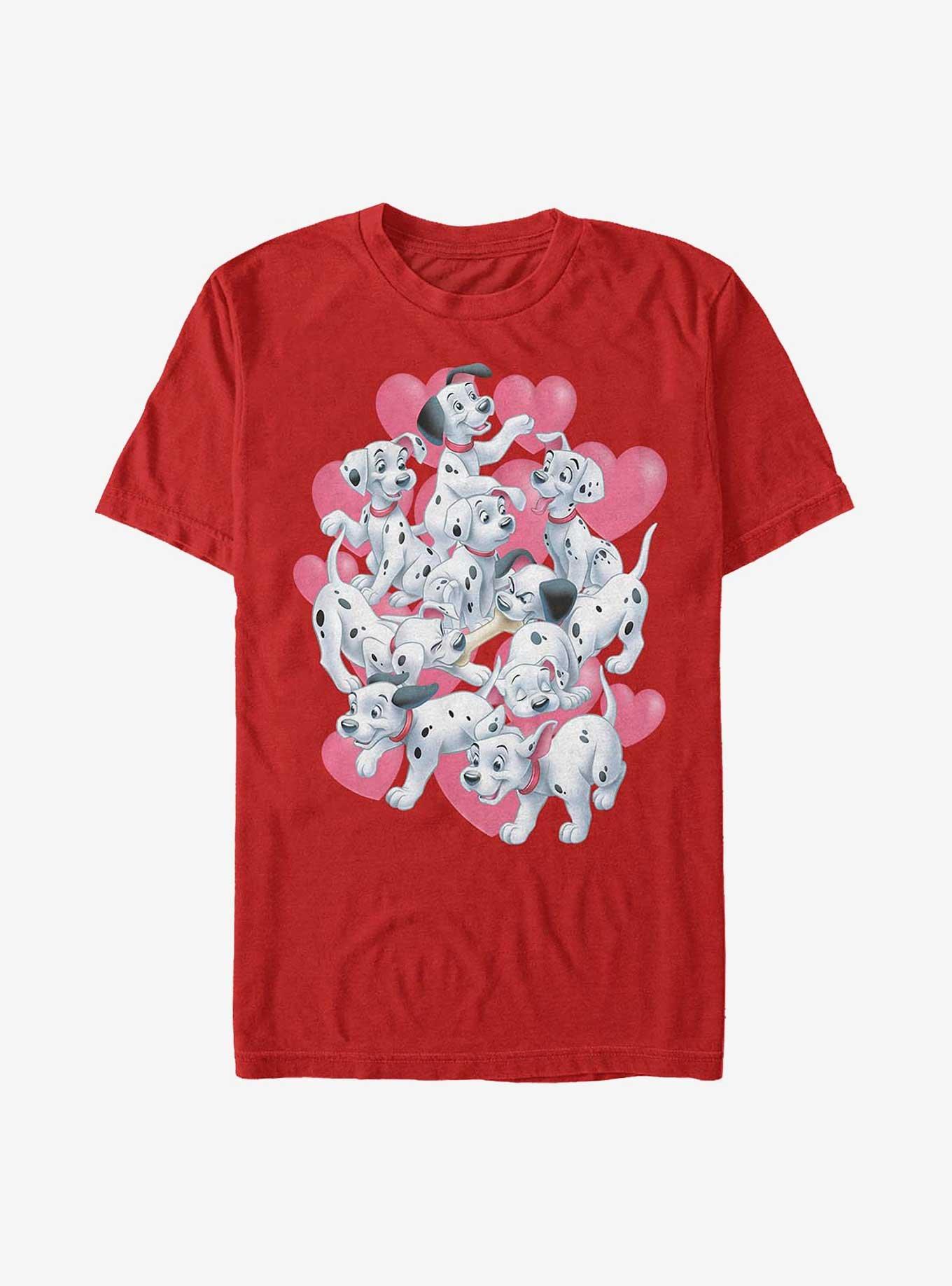 Disney 101 Dalmatians Valentine Hearts T-Shirt, RED, hi-res