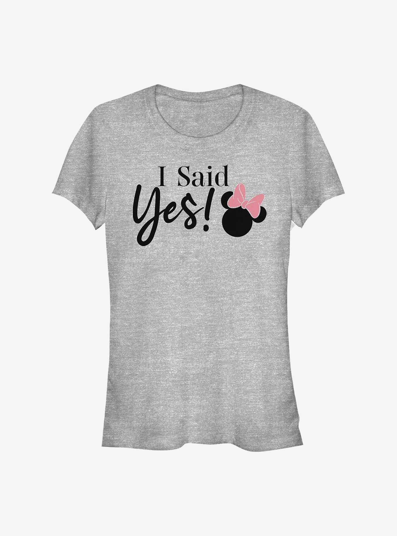 Disney Minnie Mouse I Said Yes Girls T-Shirt, ATH HTR, hi-res