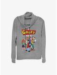 Disney A Goofy Movie Group Logo Cowlneck Long-Sleeve Girls T-Shirt, GRAY HTR, hi-res