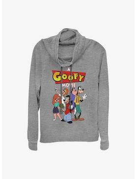 Disney A Goofy Movie Group Logo Cowlneck Long-Sleeve Girls T-Shirt, GRAY HTR, hi-res