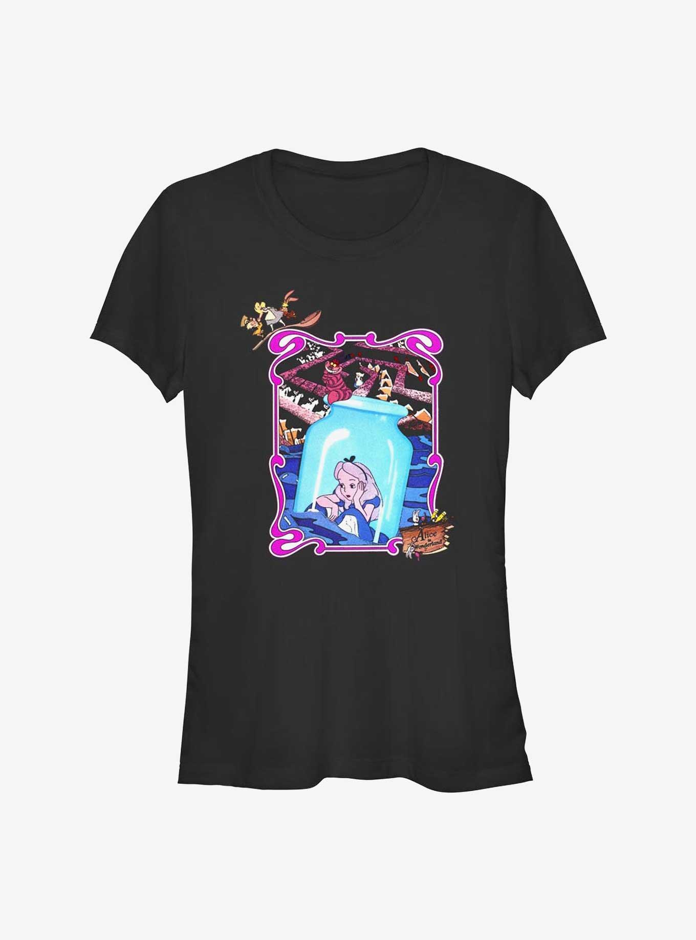 Disney Alice In Wonderland Alice In Bottle Girls T-Shirt, BLACK, hi-res