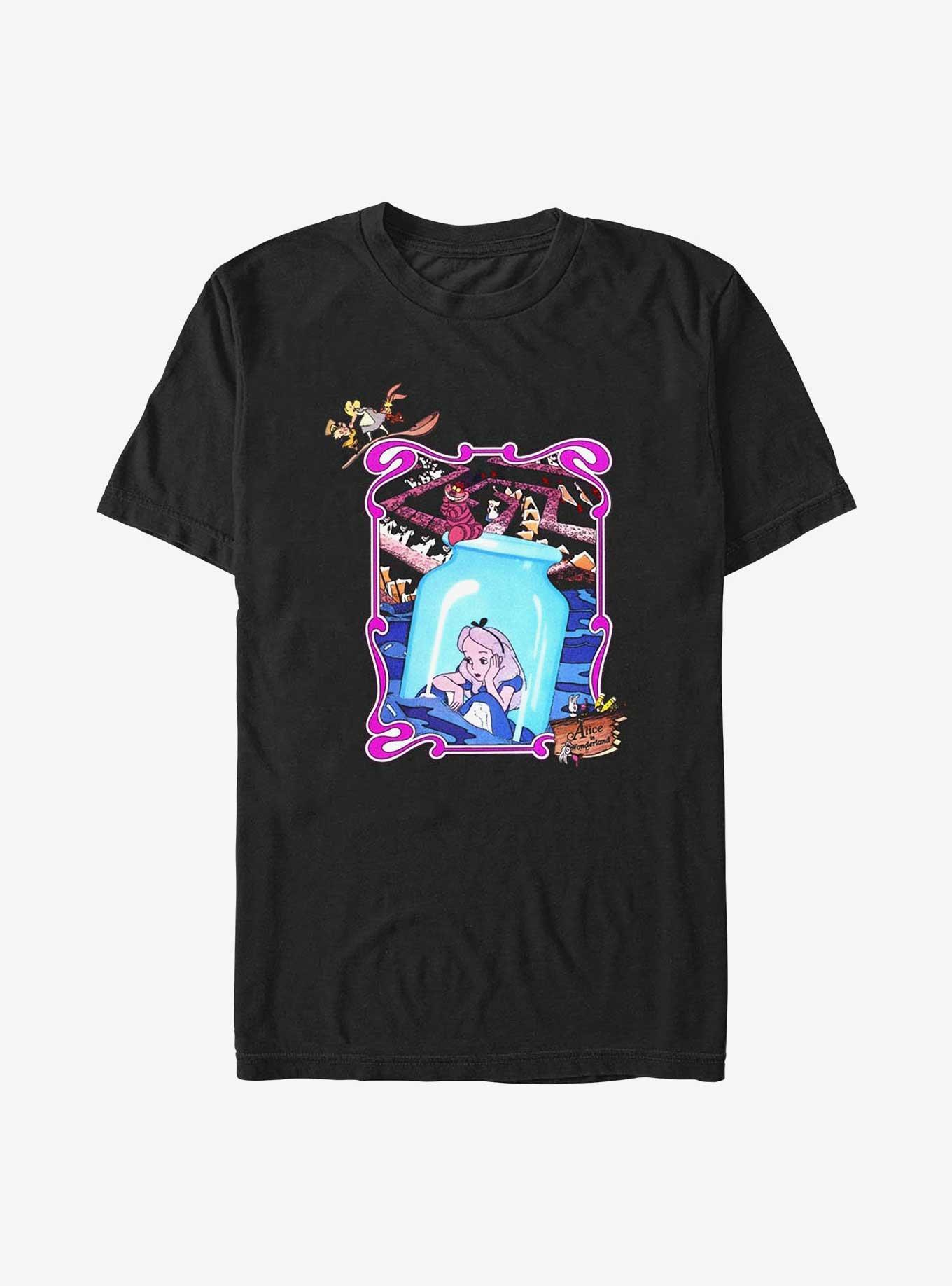 Disney Alice In Wonderland Alice In Bottle T-Shirt, BLACK, hi-res