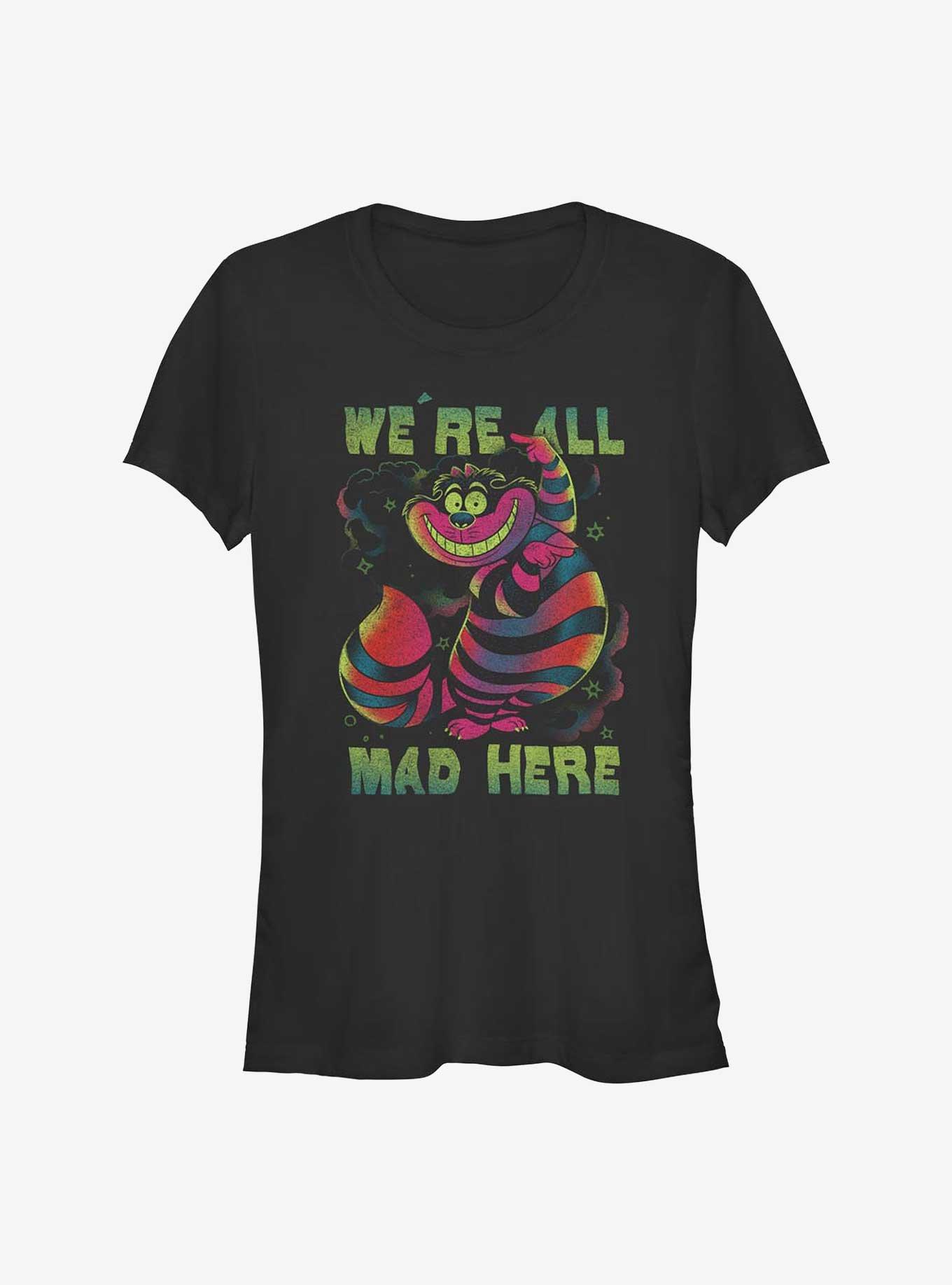 Disney Alice In Wonderland Cheshire Rainbow Girls T-Shirt, BLACK, hi-res