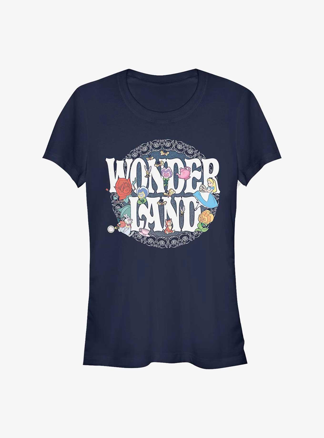 Disney Alice In Wonderland Floral Girls T-Shirt