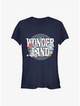 Disney Alice In Wonderland Floral Girls T-Shirt, NAVY, hi-res