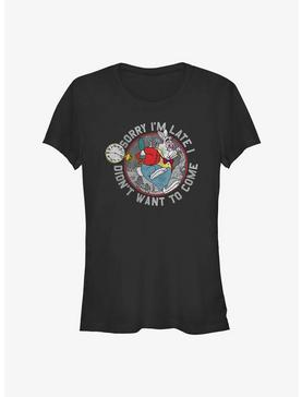Disney Alice In Wonderland Late Rabbit Girls T-Shirt, BLACK, hi-res
