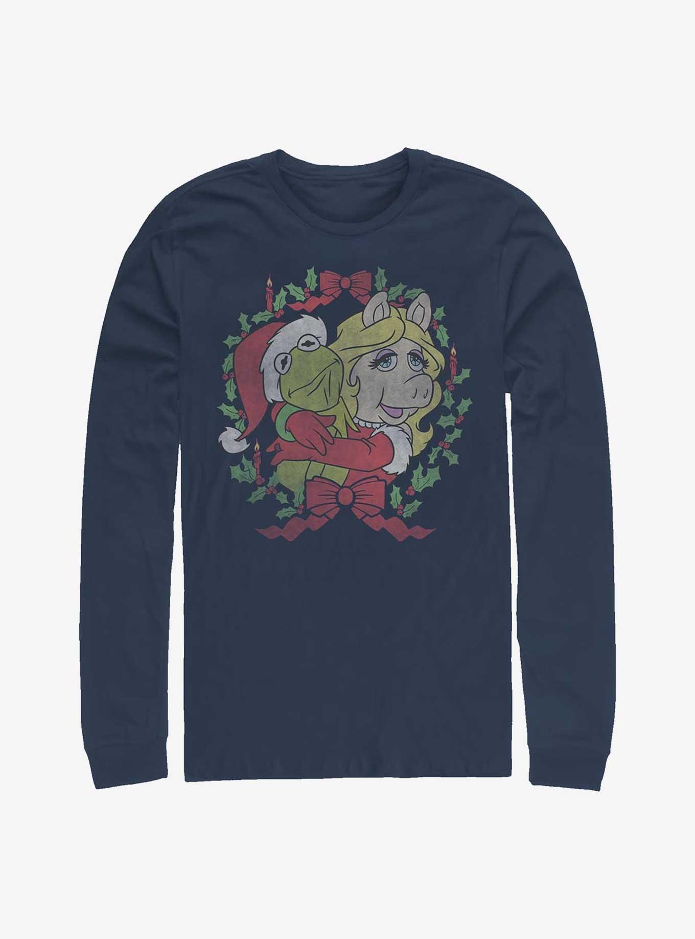 Disney The Muppets Kermy And Piggy Christmas Long-Sleeve T-Shirt, NAVY, hi-res