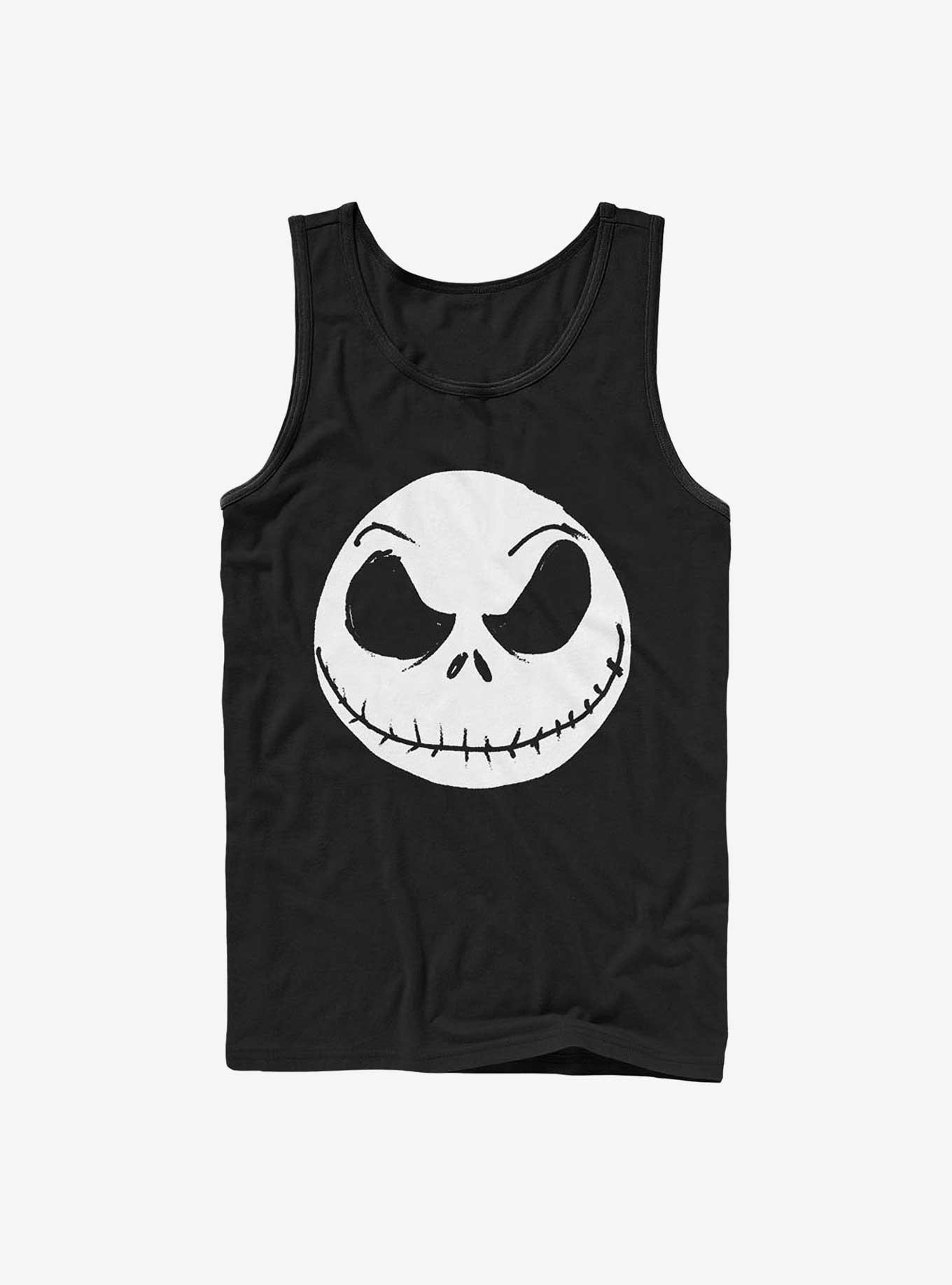 The Nightmare Before Christmas Big Face Jack Tank Top, BLACK, hi-res