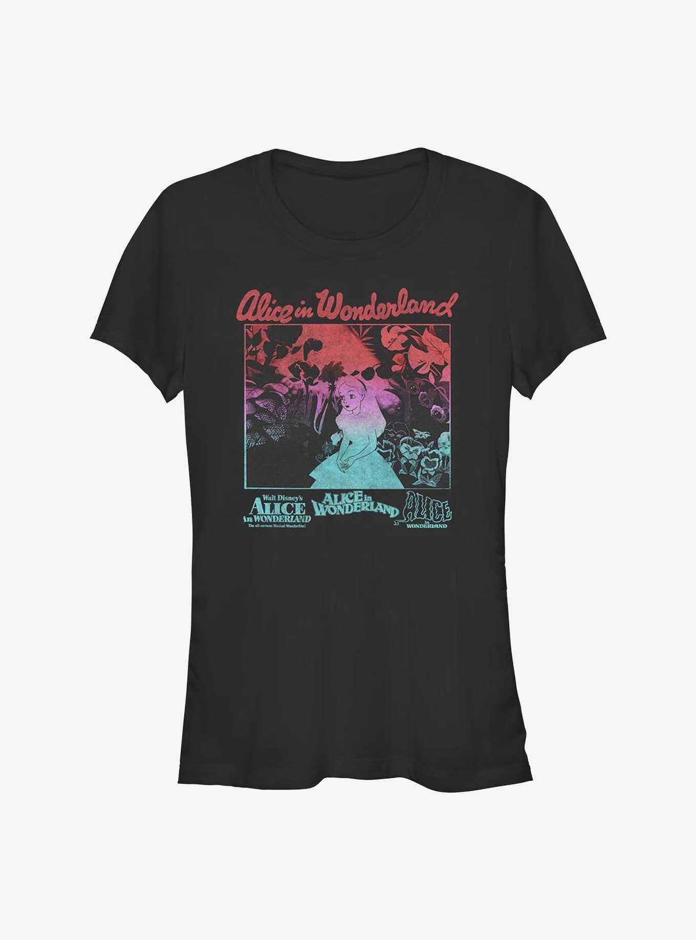 Disney Alice In Wonderland Poster Girls T-Shirt, BLACK, hi-res