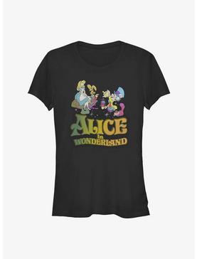 Disney Alice In Wonderland Trippy Girls T-Shirt, BLACK, hi-res