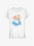 Disney Alice In Wonderland Watercolors Girls T-Shirt, WHITE, hi-res