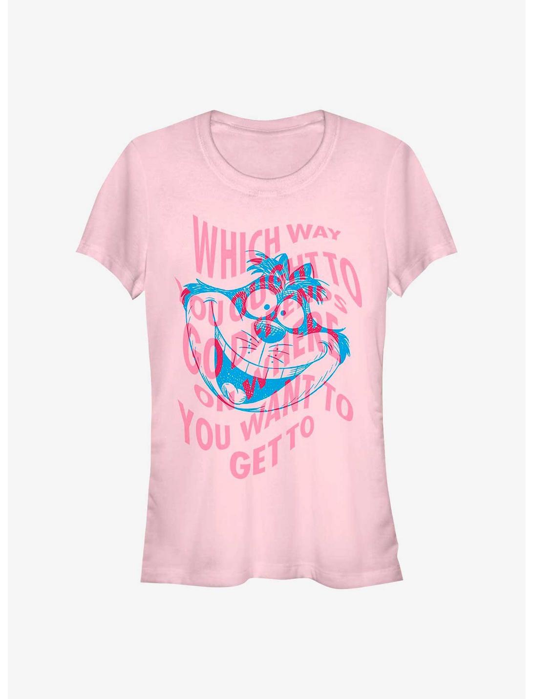 Disney Alice In Wonderland Which Way You Ought To Go Girls T-Shirt, LIGHT PINK, hi-res