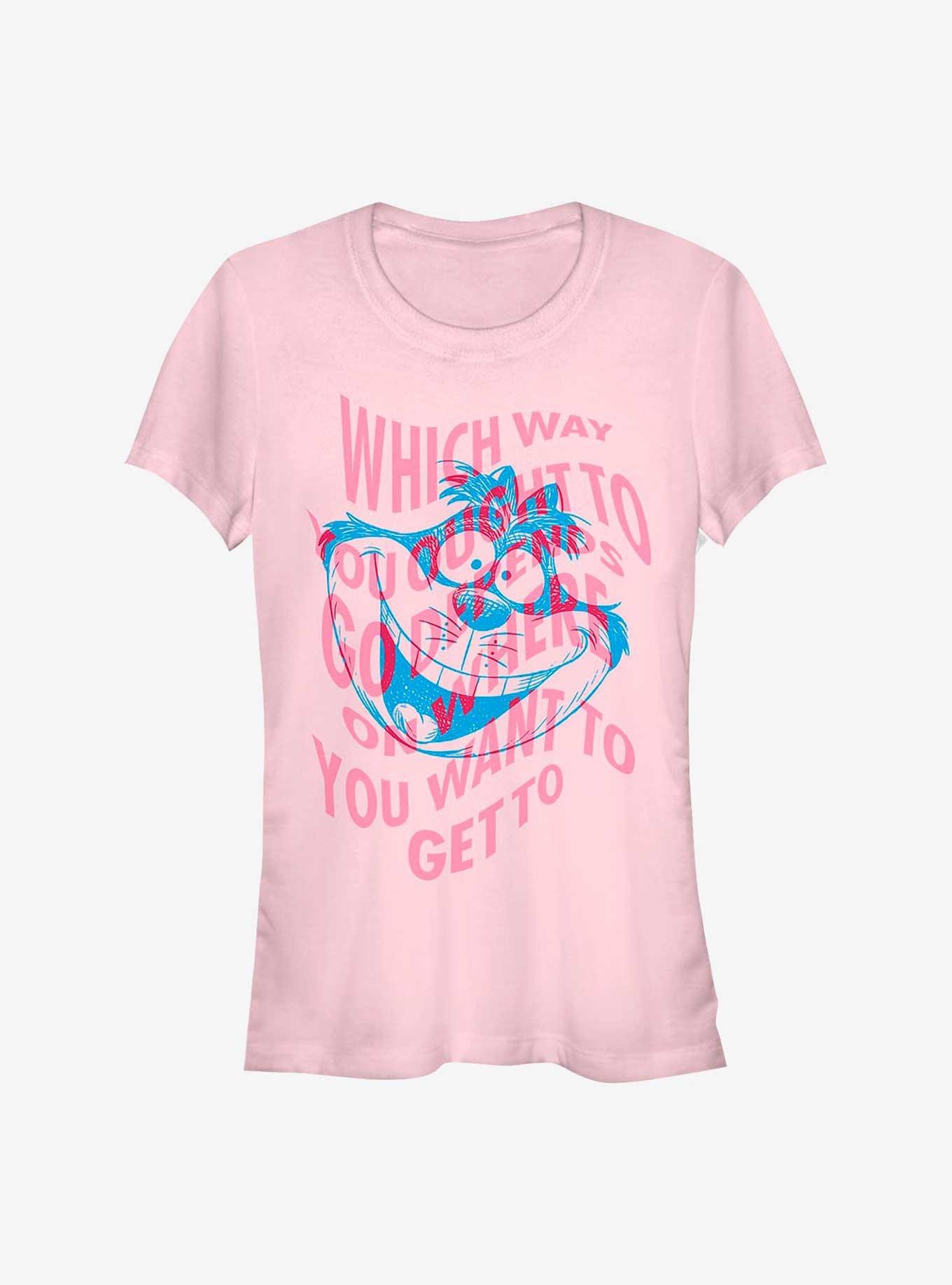 Disney Alice In Wonderland Which Way You Ought To Go Girls T-Shirt, LIGHT PINK, hi-res