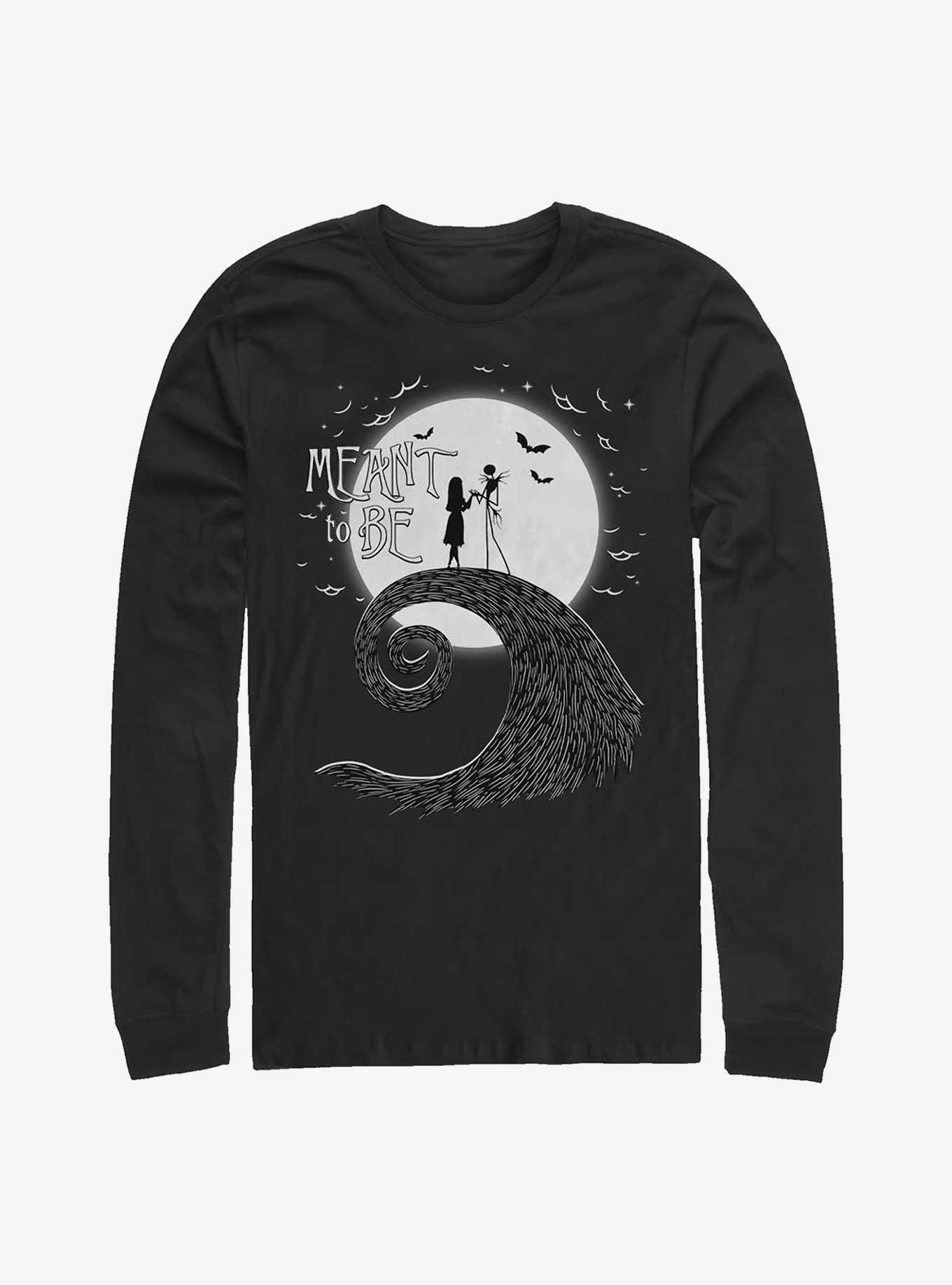 The Nightmare Before Christmas Jack & Sally Meant To Be Long-Sleeve T-Shirt, BLACK, hi-res