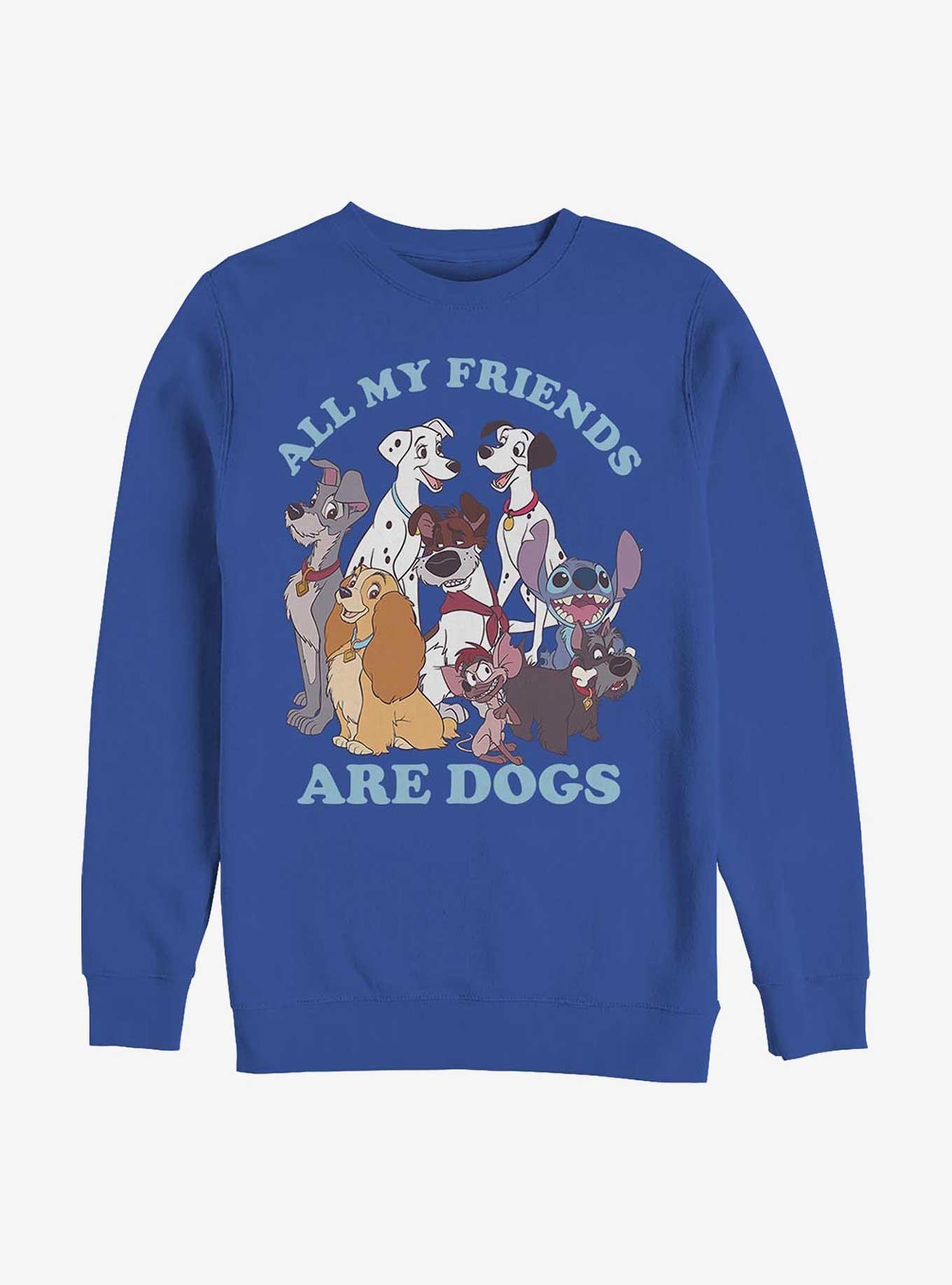 Disney All My Friends Are Dogs Sweatshirt BLUE Hot Topic
