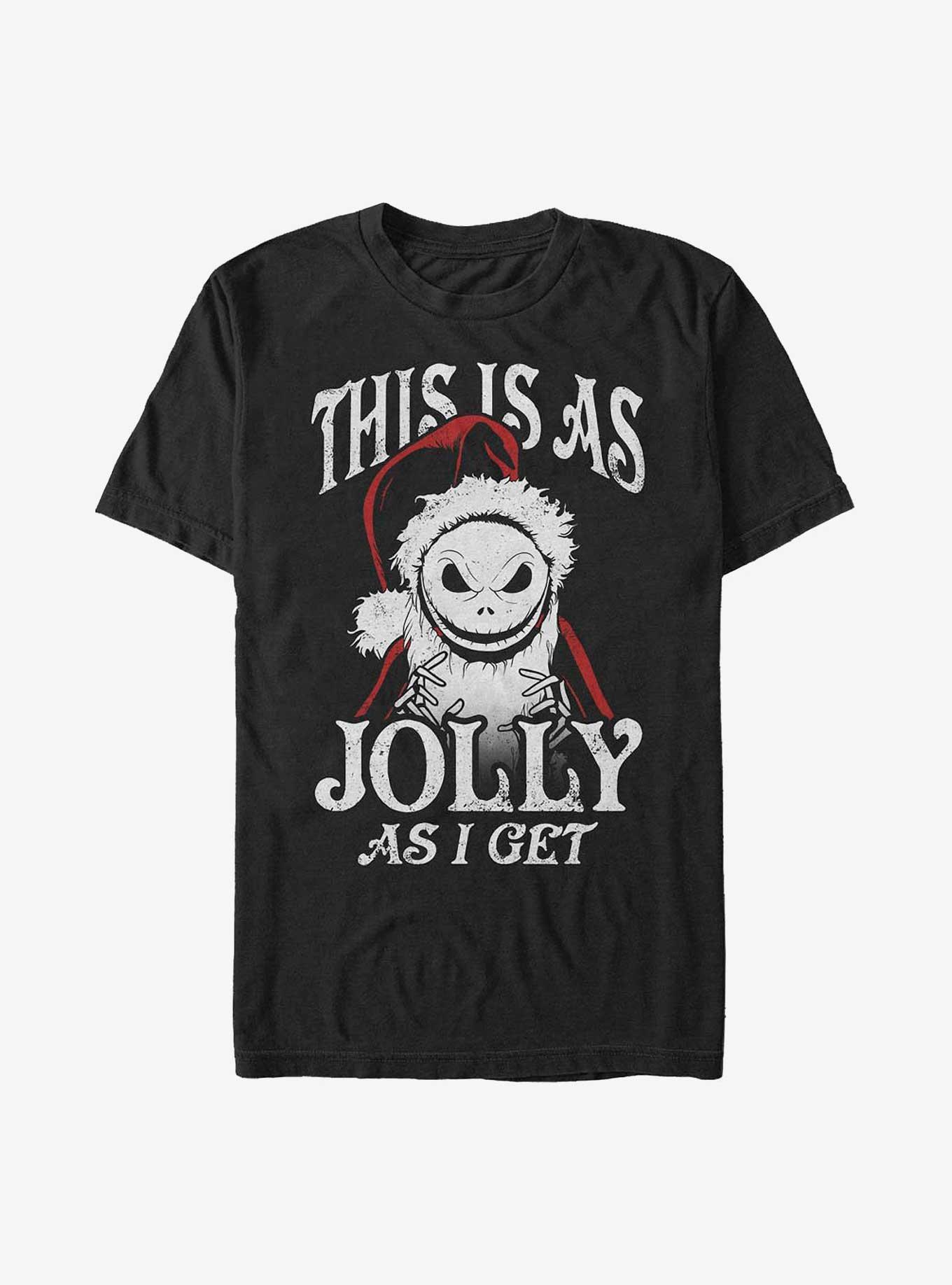 The Nightmare Before Christmas This Is As Jolly As I Get Santa Jack T-Shirt, , hi-res
