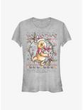 Disney Winnie The Pooh At Christams Girls T-Shirt, ATH HTR, hi-res