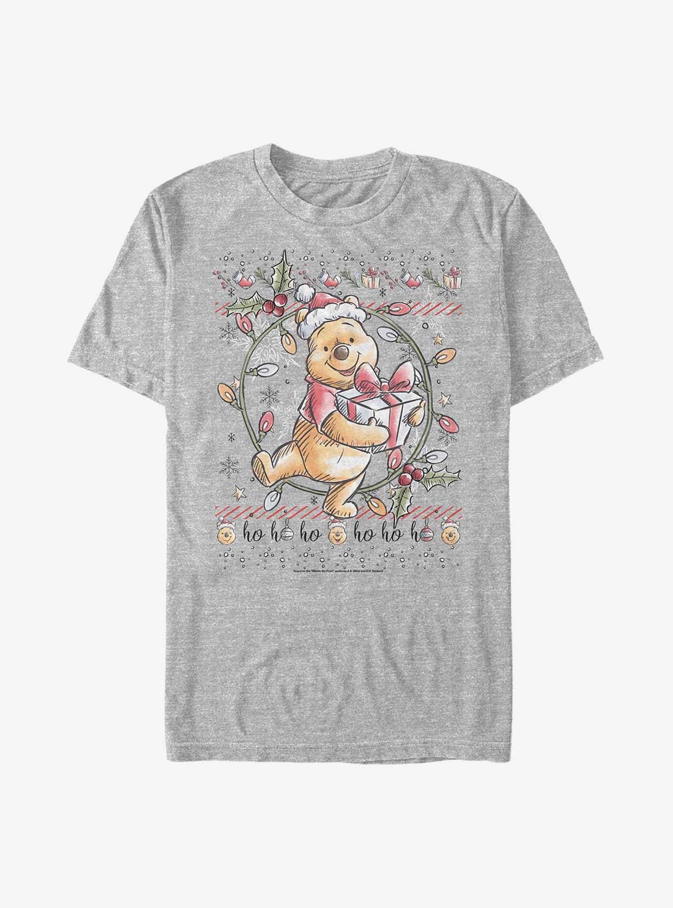 Disney Winnie The Pooh At Christmas T-Shirt, ATH HTR, hi-res