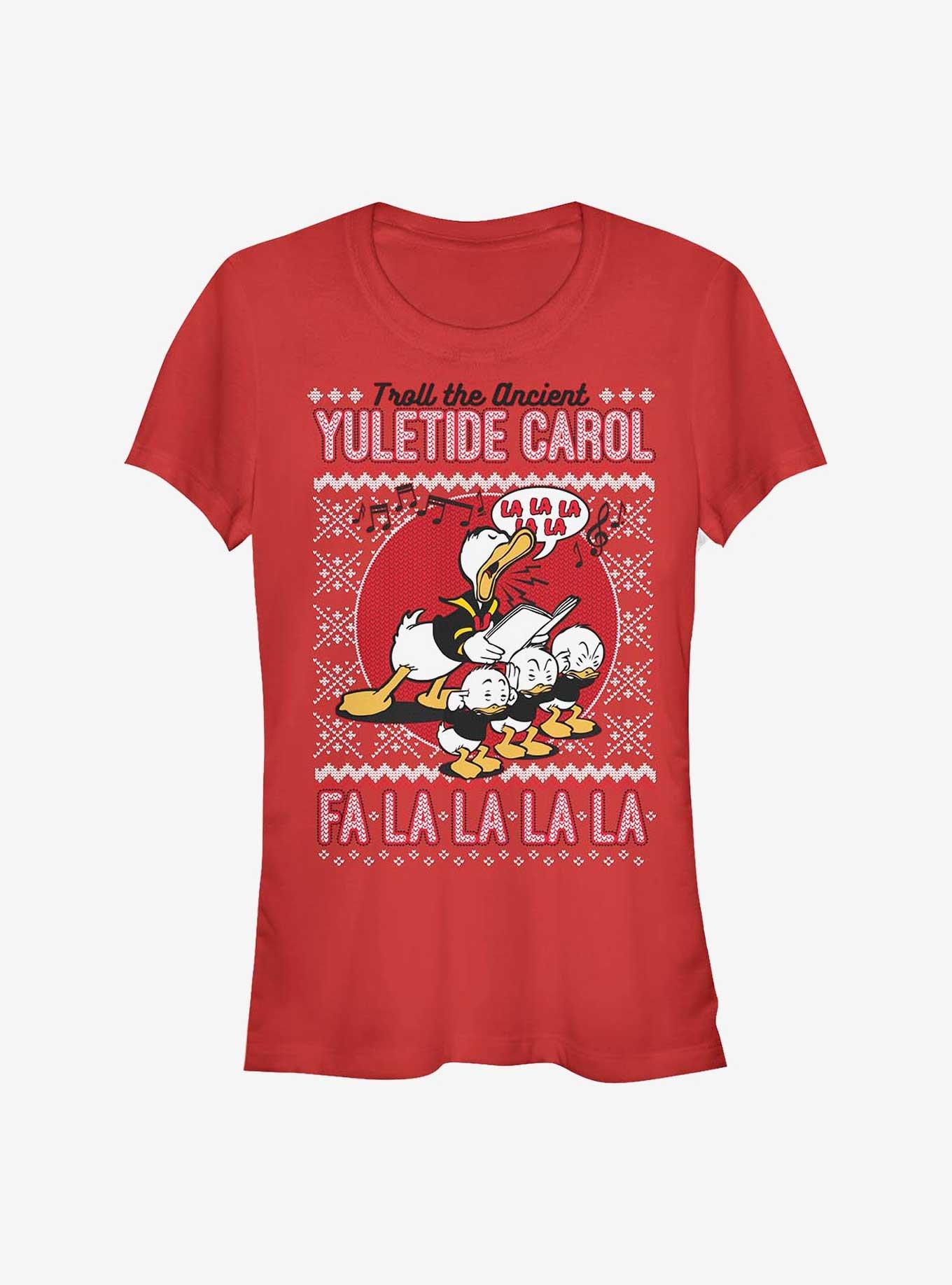 Disney Duck Tale Yuletide Donald Fa La La Girls T-Shirt