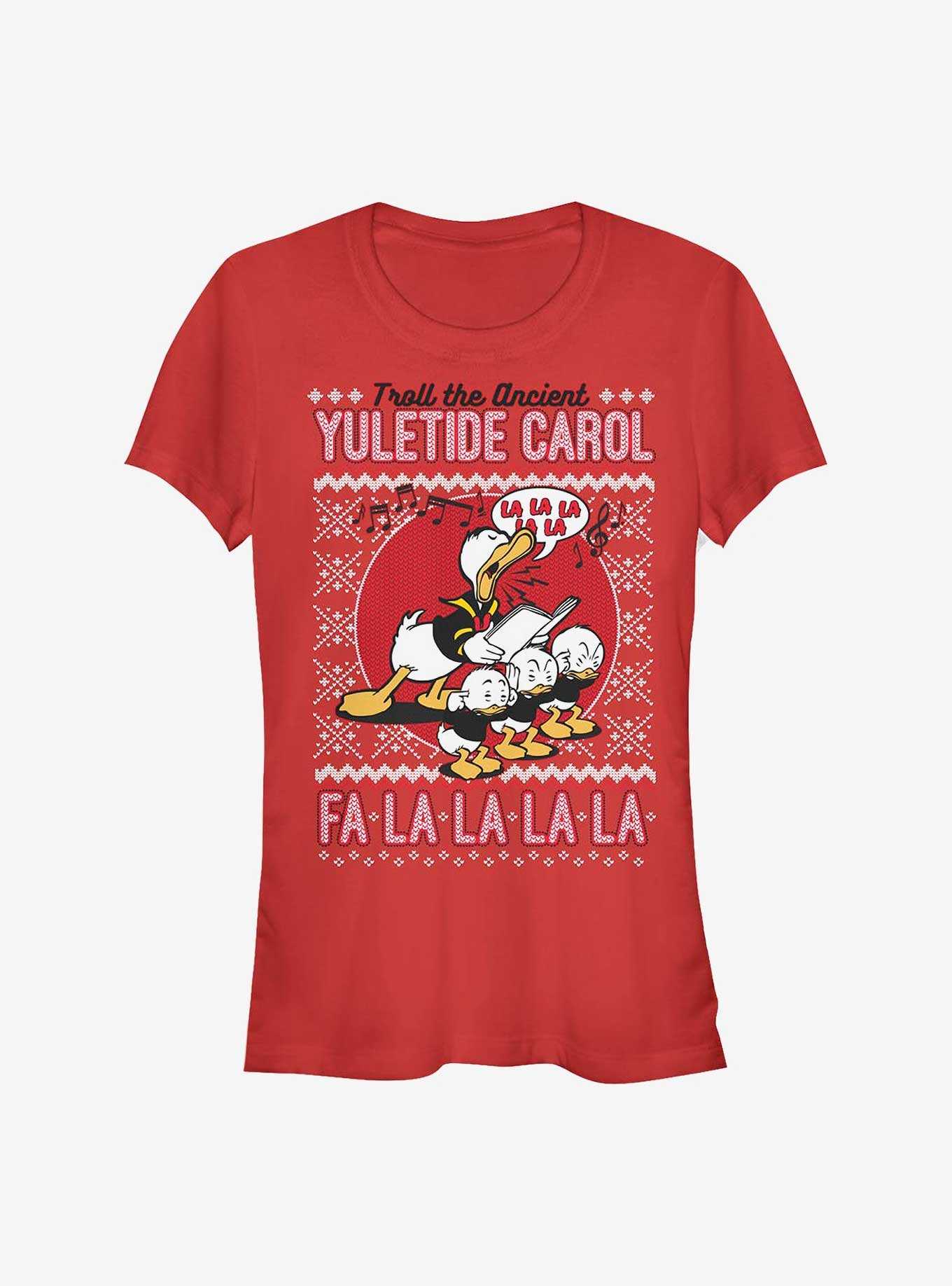 Disney Duck Tale Yuletide Donald Fa La La Girls T-Shirt, , hi-res