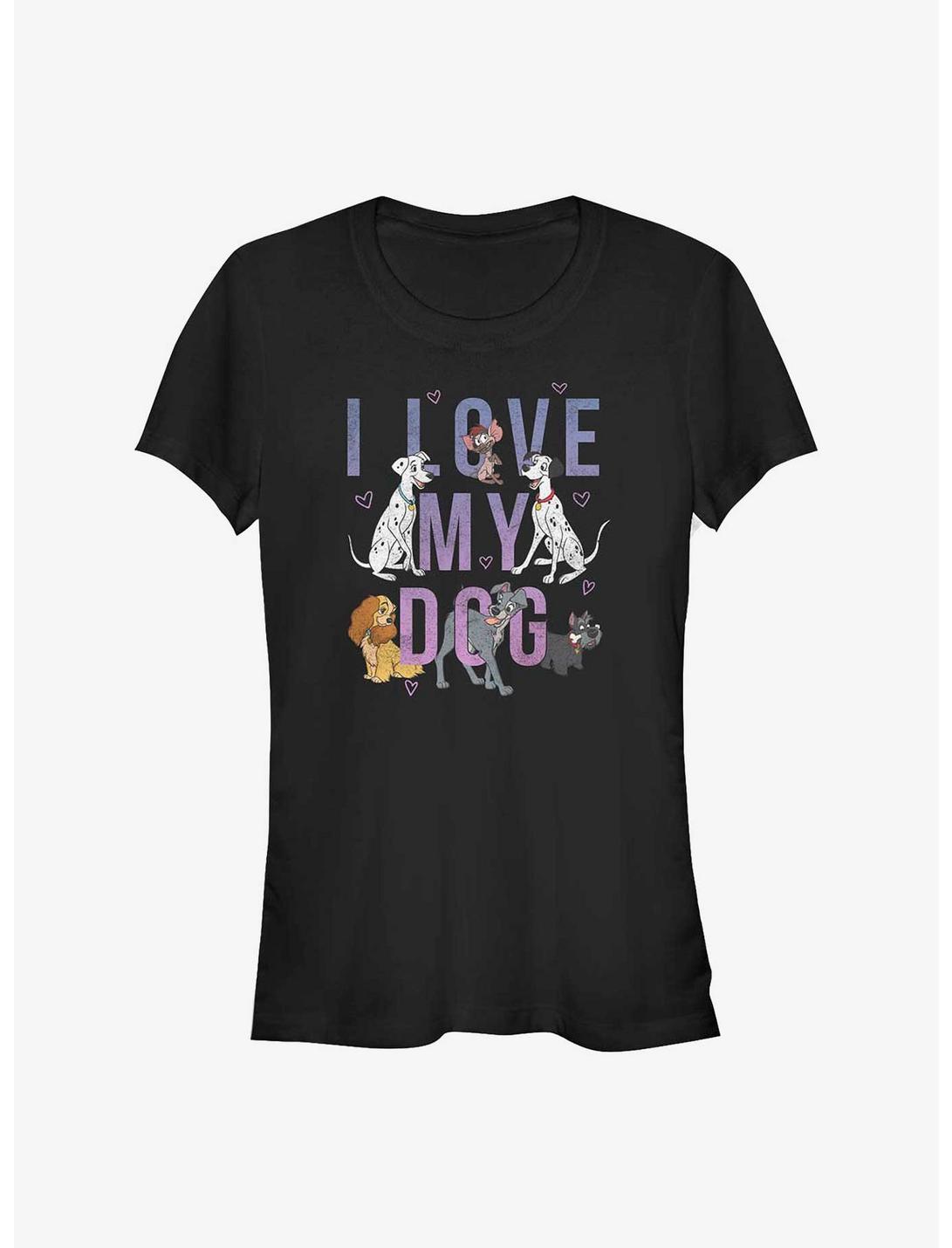 Disney I Love My Dog Girls T-Shirt, BLACK, hi-res