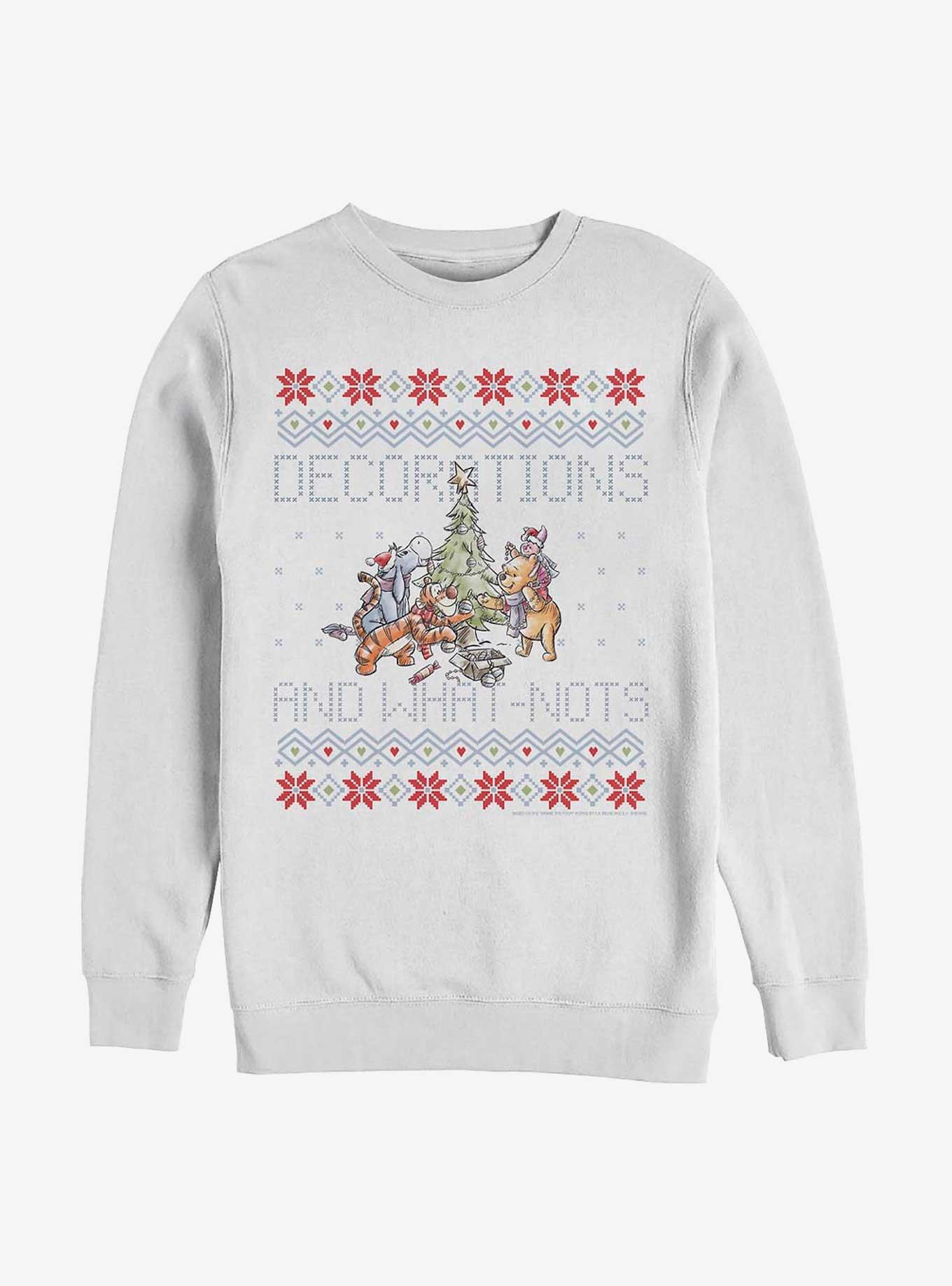 Disney Winnie The Pooh Decorations And What-Nots Ugly Christmas Sweatshirt