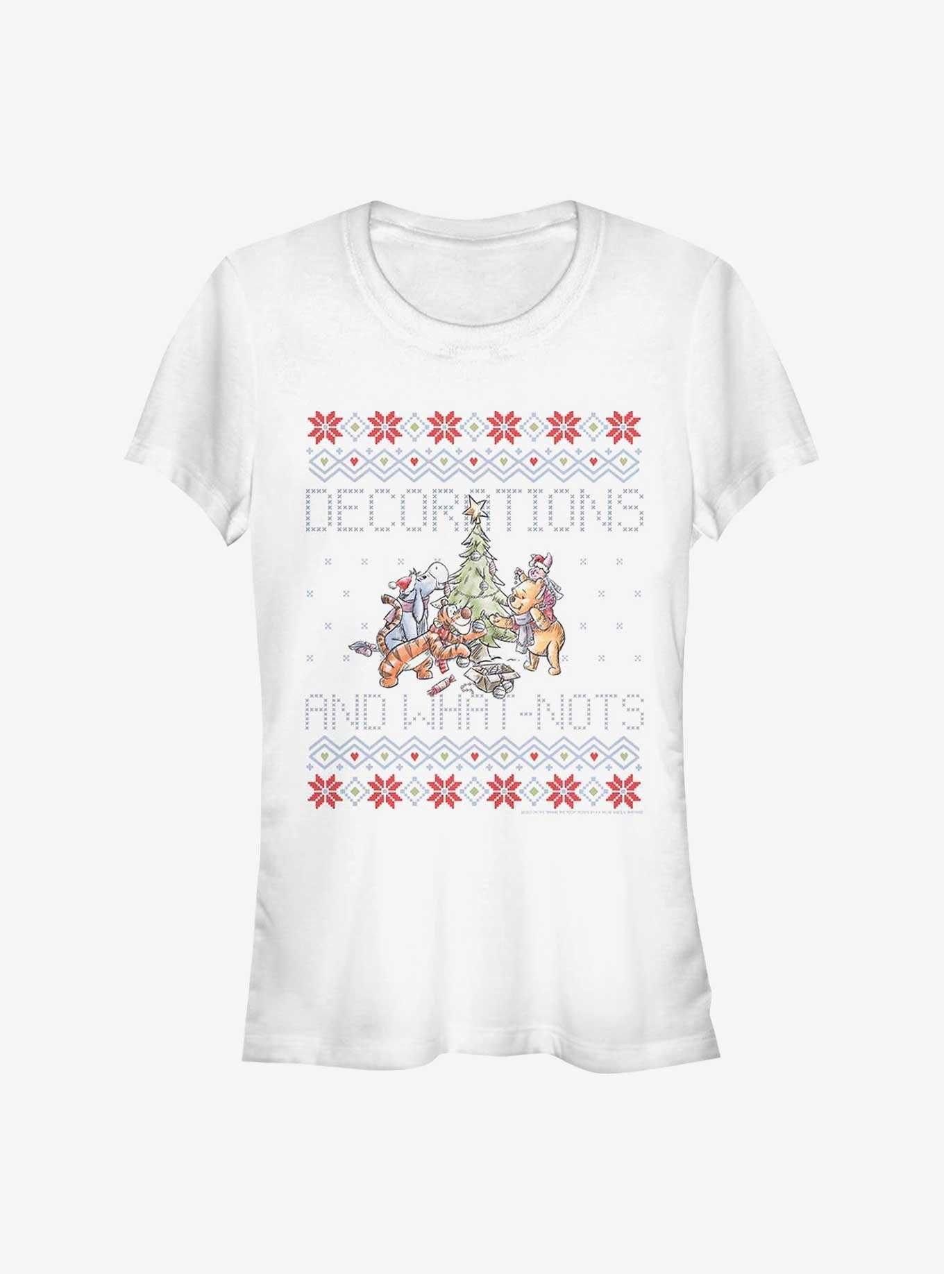 Disney Winnie The Pooh Decorations And What-Nots Ugly Christmas Girls T-Shirt, , hi-res