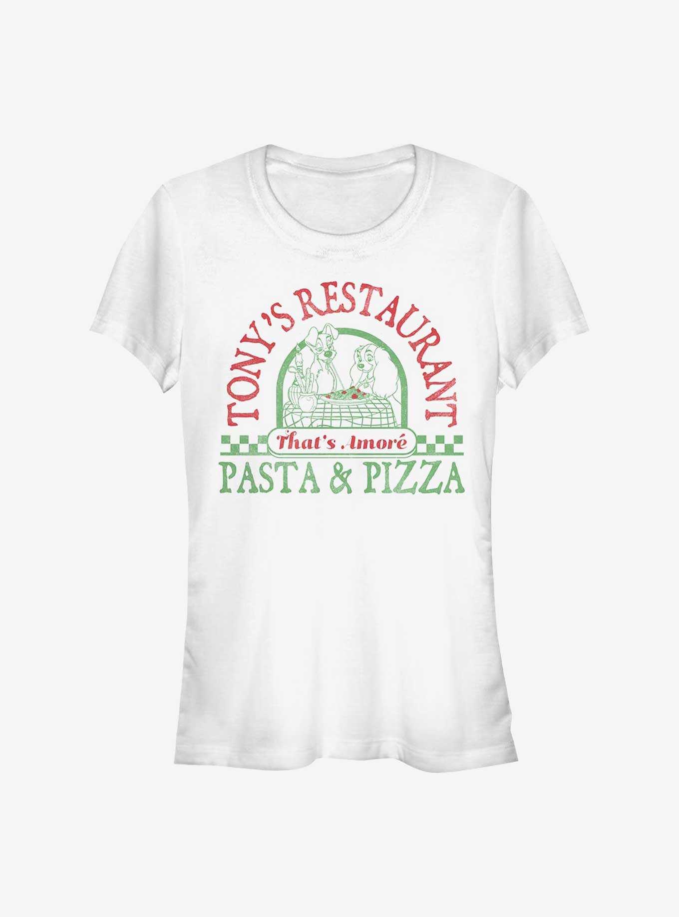 Disney Lady And The Tramp Tony's Restaurant Pasta & Pizza Girls T-Shirt, , hi-res