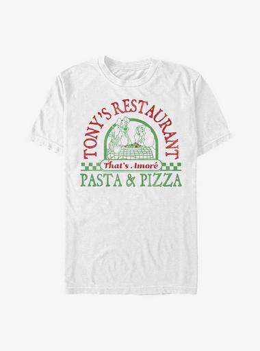 Disney Lady And The Tramp Tony's Restaurant Pasta & Pizza T