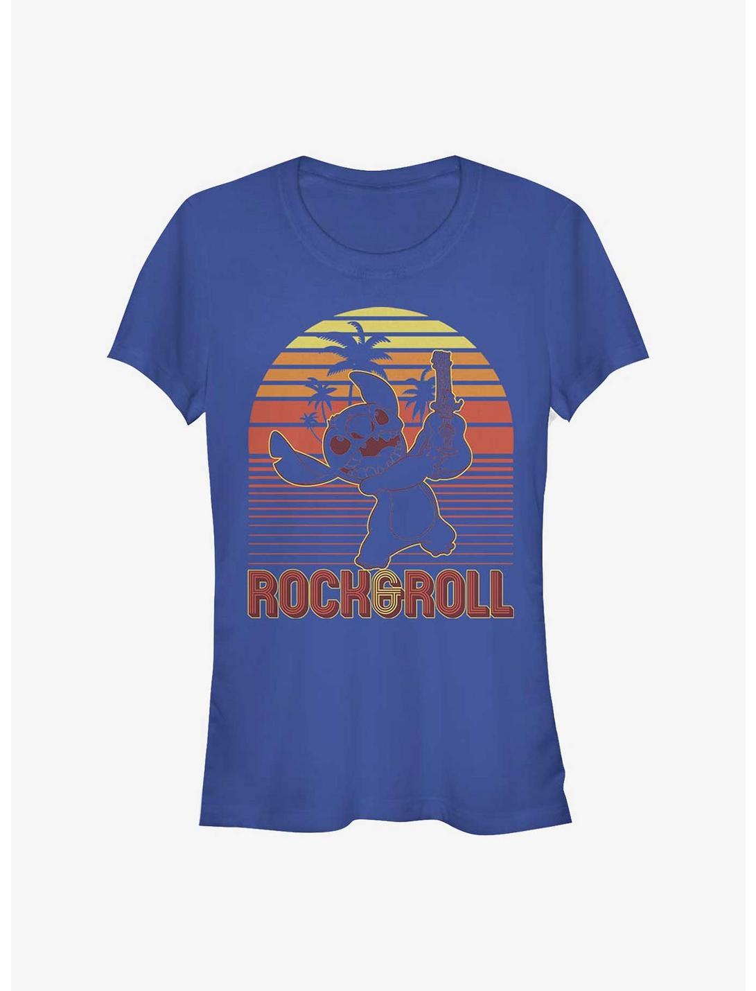 Disney Lilo And Stitch Sunset Rock And Roll Girls T-Shirt, ROYAL, hi-res