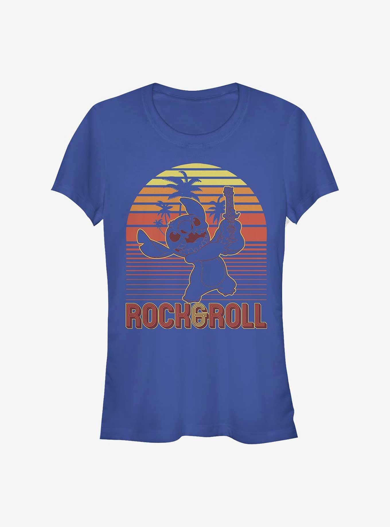 Disney Lilo And Stitch Sunset Rock And Roll Girls T-Shirt, ROYAL, hi-res