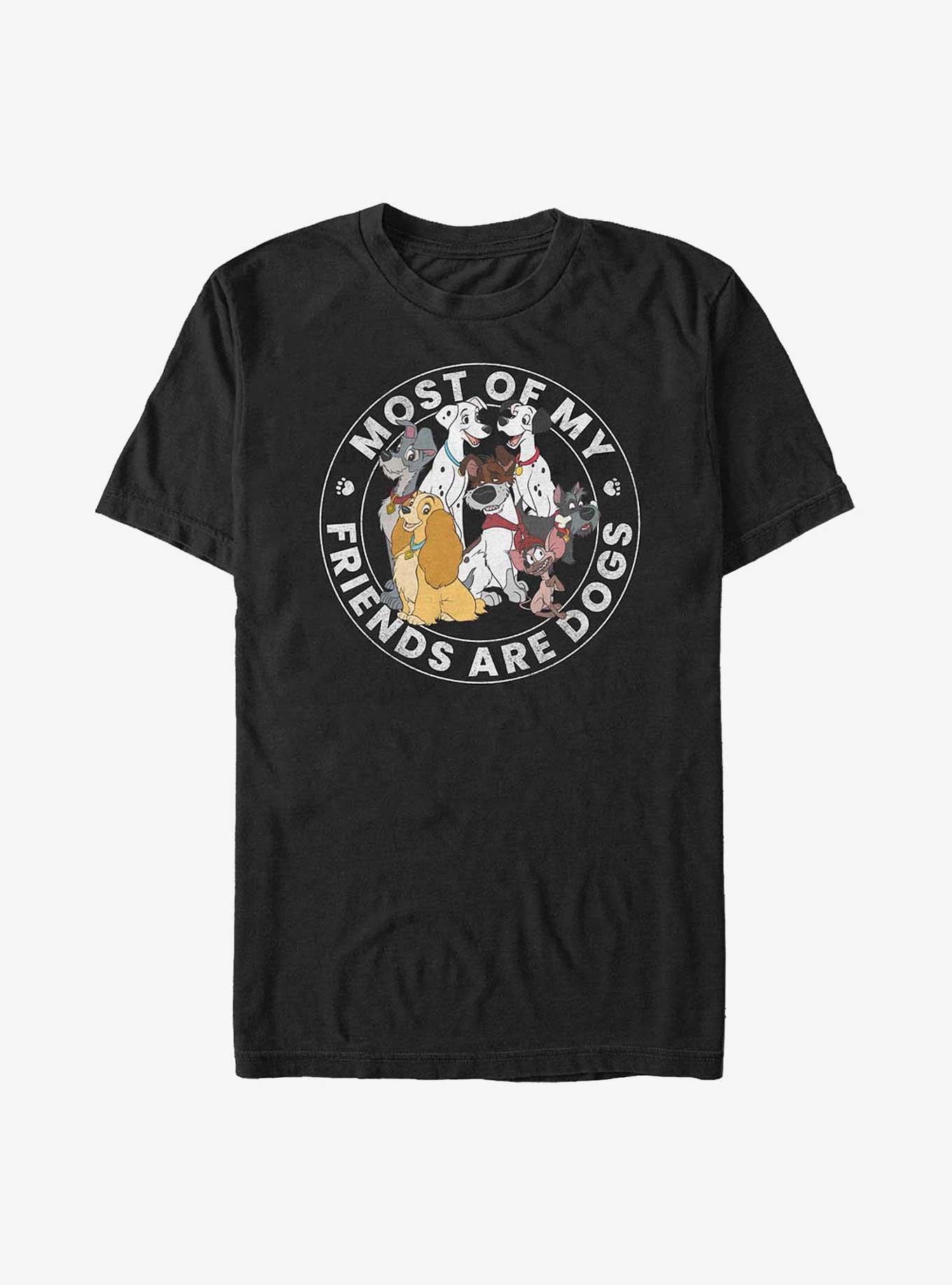 Disney Most Of My Friends Are Dogs T-Shirt, BLACK, hi-res