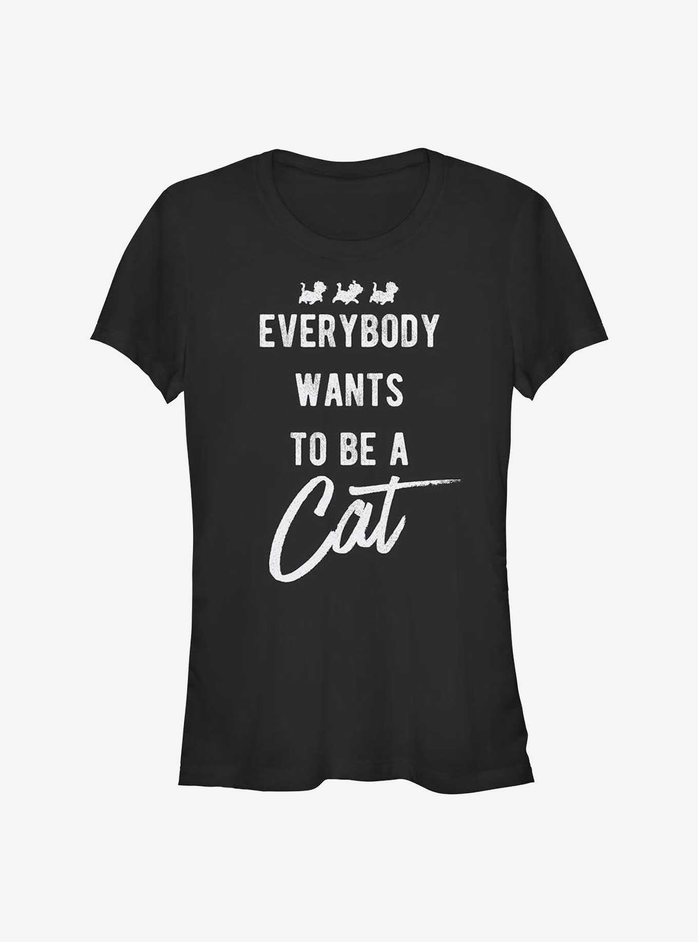 Disney The Aristocats Everbody Wants To Be A Cat Girls T-Shirt, BLACK, hi-res