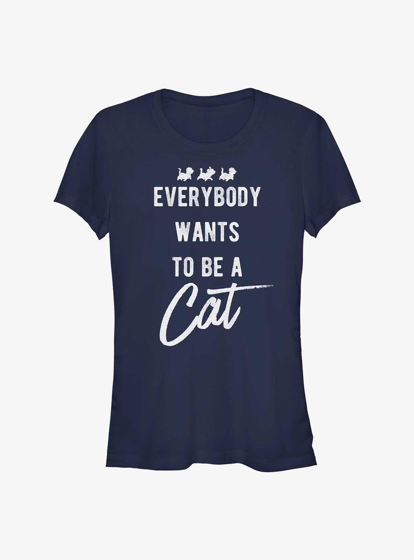 Disney The Aristocats Everbody Wants To Be A Cat Girls T-Shirt, NAVY, hi-res