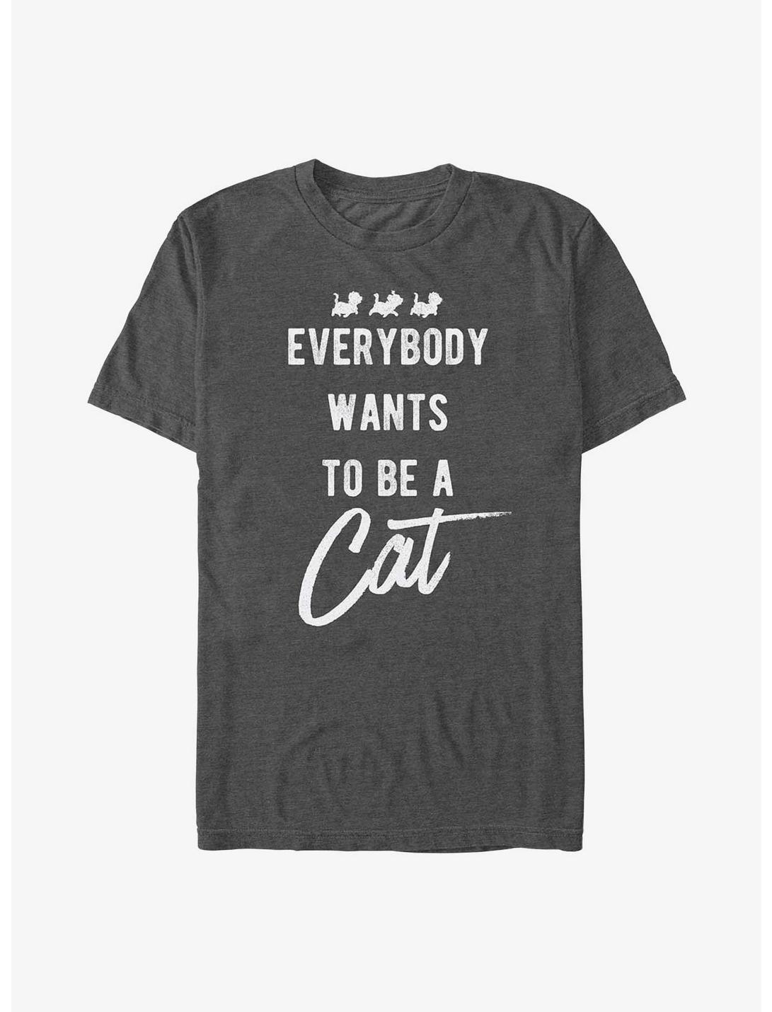 Disney The Aristocats Everybody Wants To Be A Cat T-Shirt, CHAR HTR, hi-res