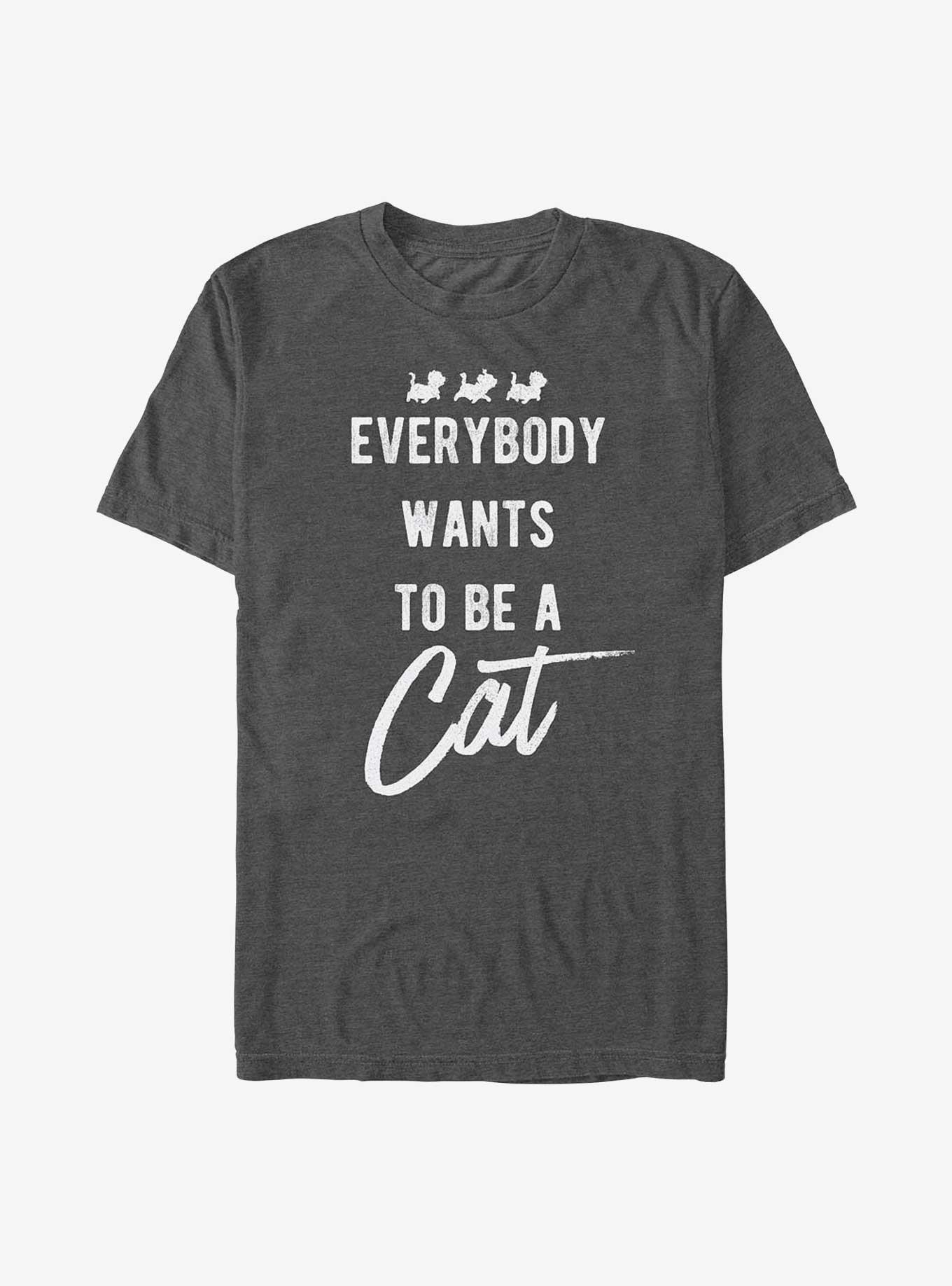 Disney The Aristocats Everybody Wants To Be A Cat T-Shirt, CHAR HTR, hi-res