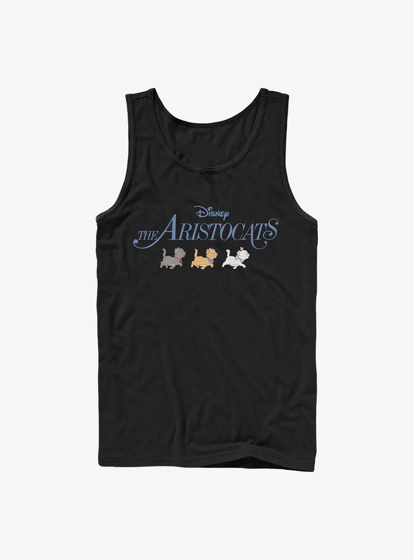 Disney The Aristocats Kitten Walk Logo Tank, BLACK, hi-res