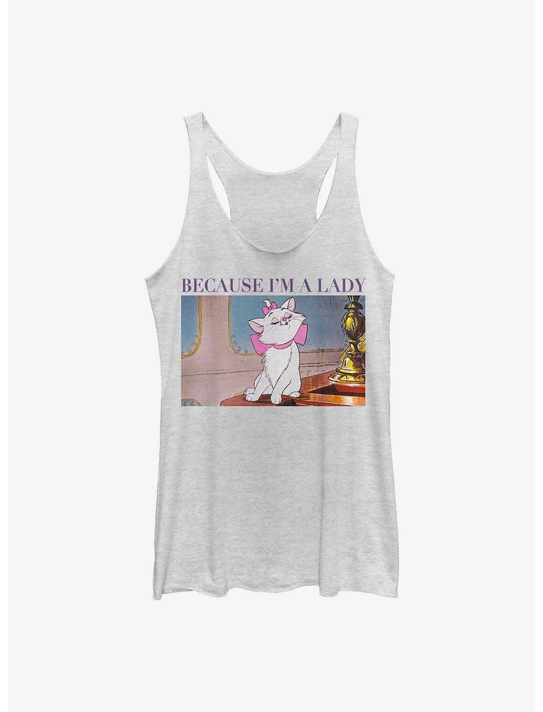 Disney The Aristocats Marie Because Im A Lady Girls Tank, WHITE HTR, hi-res