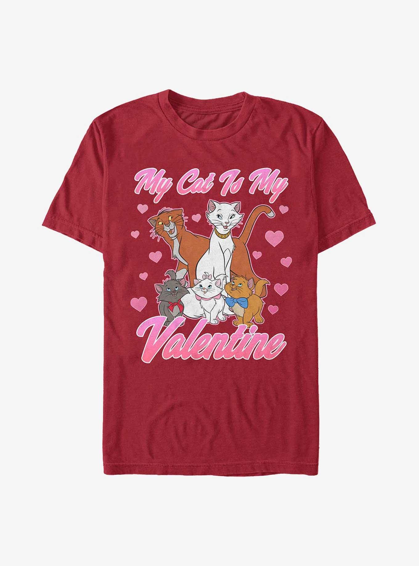 Disney The Aristocats My Cat Is My Valentine T-Shirt, CARDINAL, hi-res