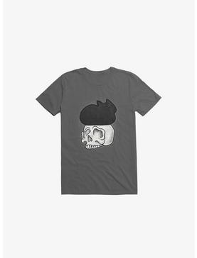 Cat Skull Asphalt Grey T-Shirt, , hi-res