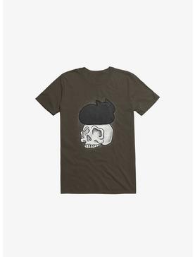 Cat Skull Brown T-Shirt, , hi-res