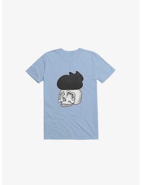 Cat Skull Light Blue T-Shirt, , hi-res