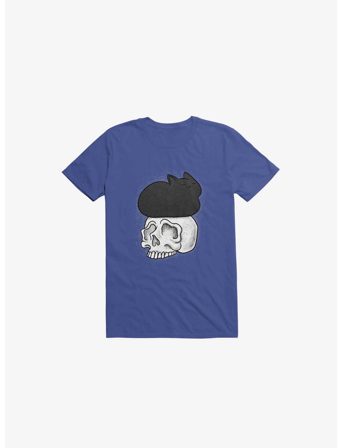 Cat Skull Royal Blue T-Shirt, ROYAL, hi-res