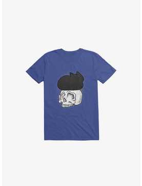 Cat Skull Royal Blue T-Shirt, , hi-res