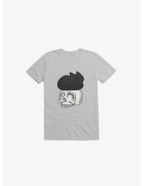 Cat Skull Ice Grey T-Shirt, , hi-res