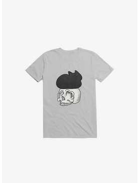 Cat Skull Ice Grey T-Shirt, , hi-res