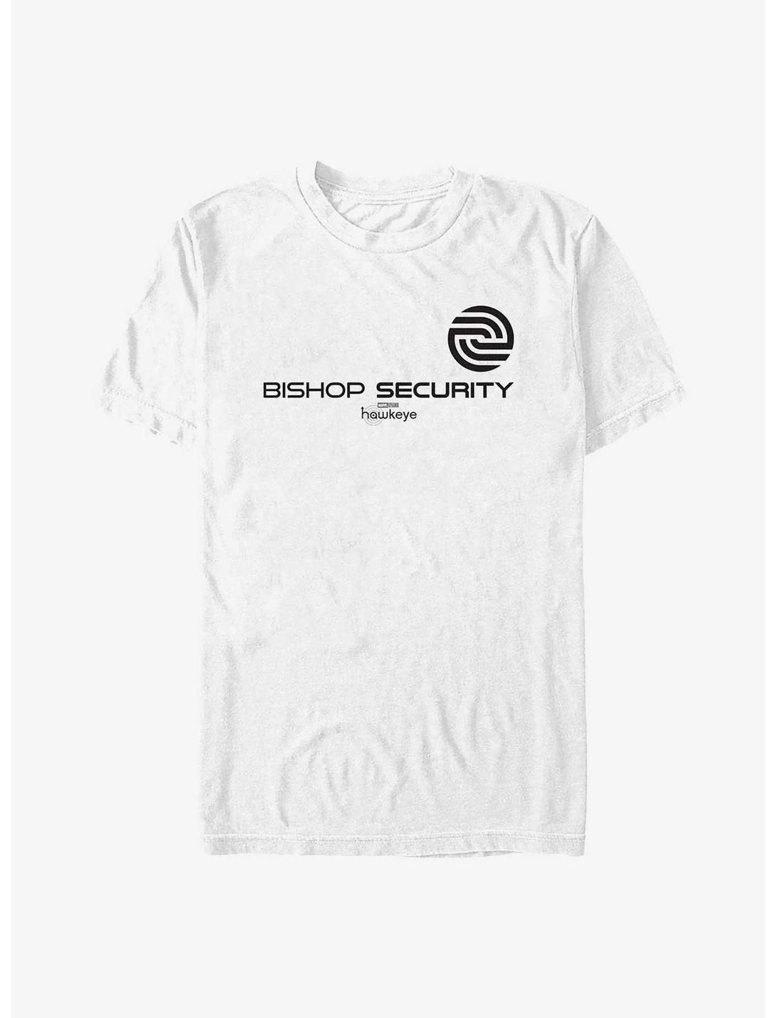 Marvel Hawkeye Bishop Security Logo T-Shirt, WHITE, hi-res