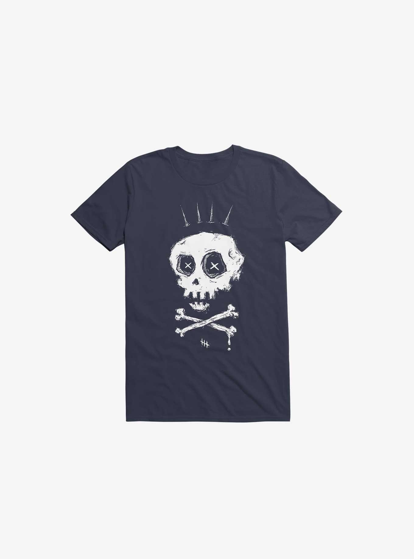 Crown Old Bones Navy Blue T-Shirt, , hi-res