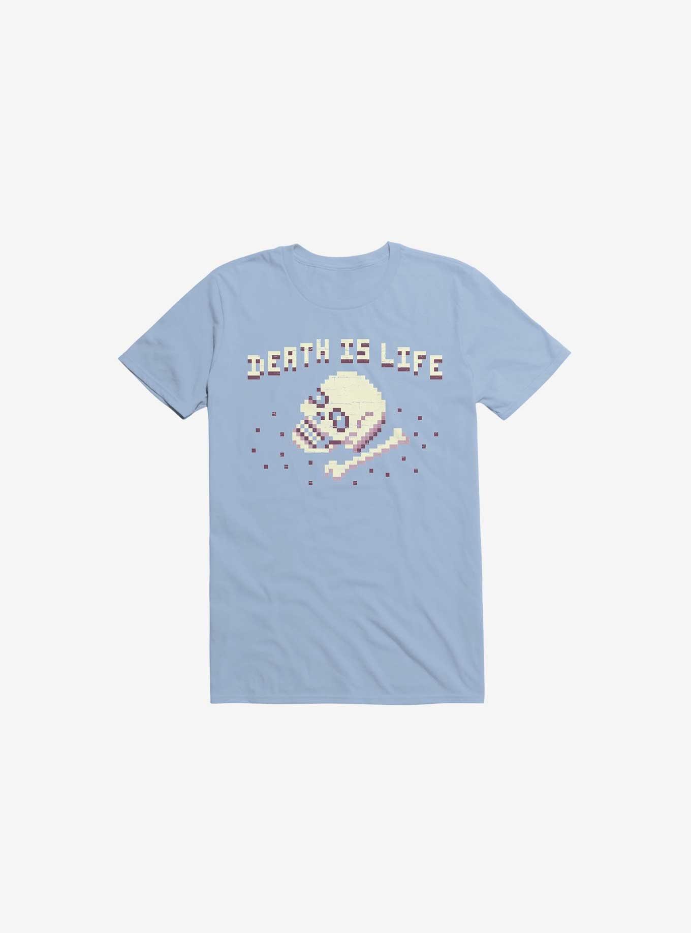 Death Is Life Skull Light Blue T-Shirt, , hi-res